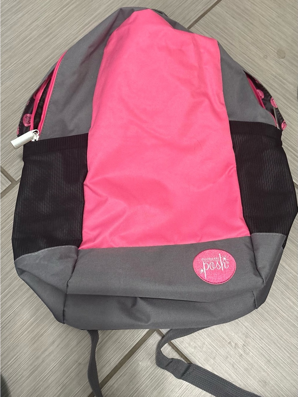 Perfectly Posh Pink and Gray Everyday Backpack